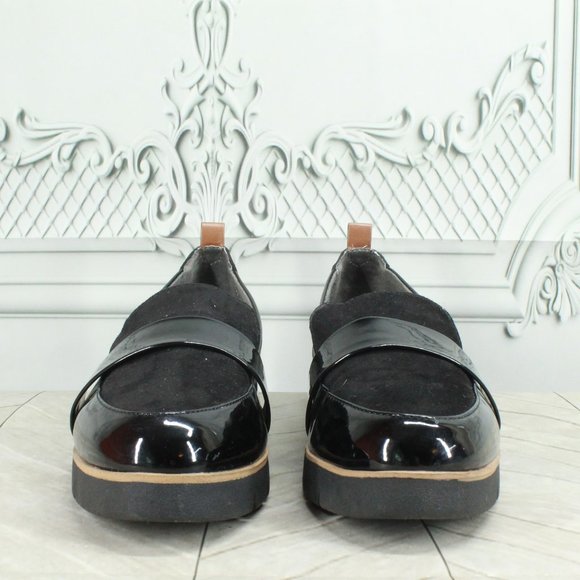 DR. SCHOLLS Black Leather Slides Slip On Flat Loafer Shoes Size 9 M - Picture 4 of 9